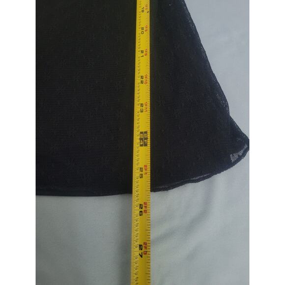 Vintage Y2k Rampage Babydoll Lace Kimono Top Sz M Black Whimsigoth Fairy Flowy - Picture 9 of 10